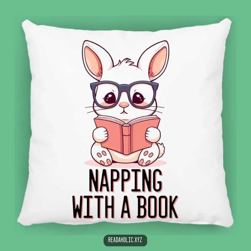 Funny Kawaii Rabbit Reading Pillow: Cozy Up with Intellectual Comfort