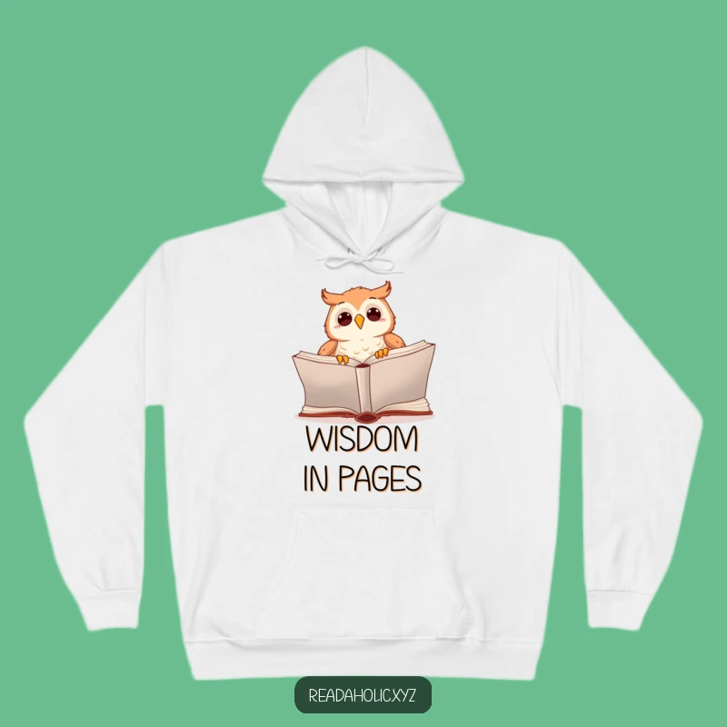 Cozy Funny Kawaii Owl Reading Hoodie: Stay Warm with Literary Adventures