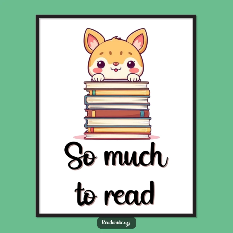 Funny Free Printable Wall Art: Book Peek Animal - Whimsical Downloadable Decor