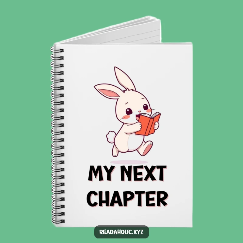 Funny Kawaii Bunny Reading Notebook - Adorable Journal Gift