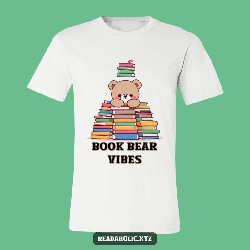 Funny Kawaii Bear Bookworm Tee - Cozy Mountain Reads Shirt Gift