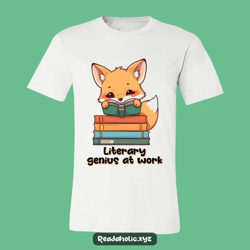 Funny Kawaii Fox T-Shirt: Cute Book Lover Fox for a Hilarious Outfit