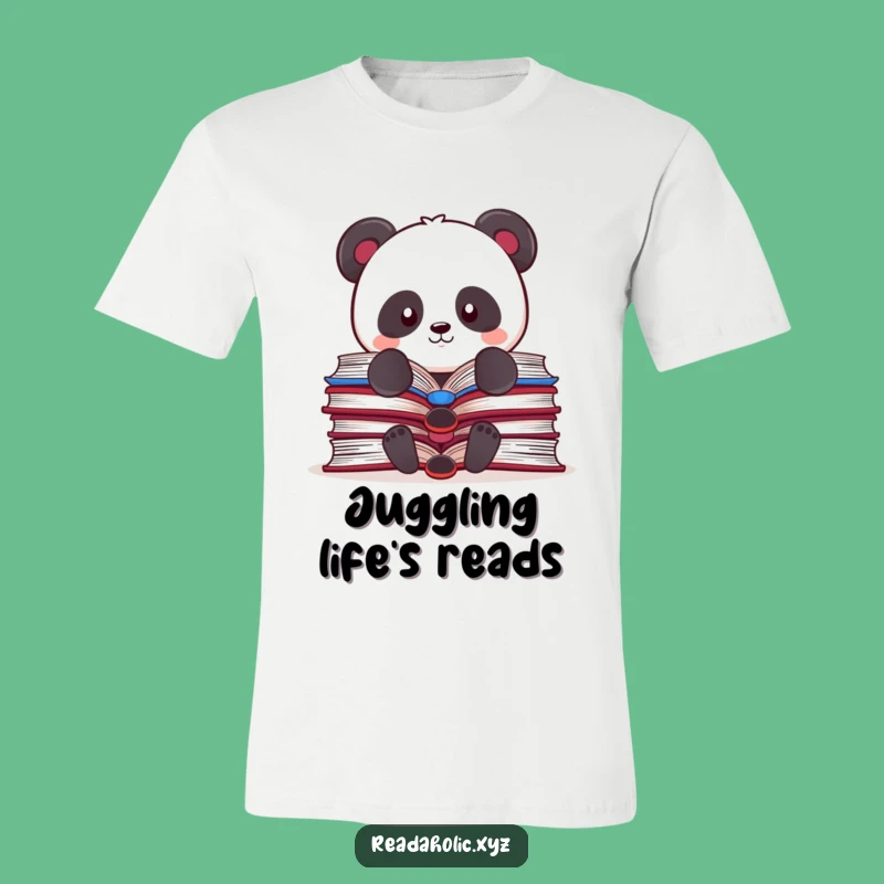 Funny Kawaii Panda Book T-Shirt: Hilarious Scholar Tee