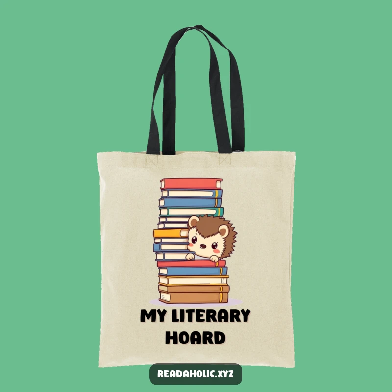 Funny Kawaii Hedgehog Tote Bag: Cute Book Carrier Gift
