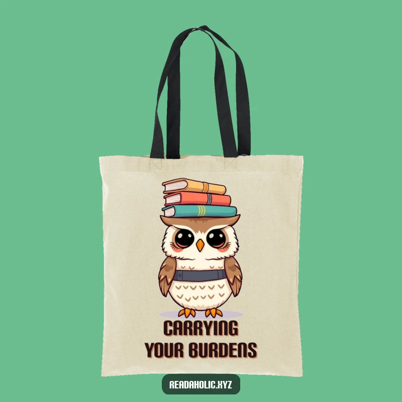 Funny Kawaii Owl Tote: Carry Books with Balancing Act