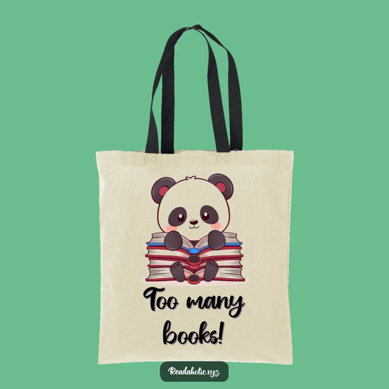 Funny Kawaii Panda Tote Bag: Book Balancing Buddy Gift